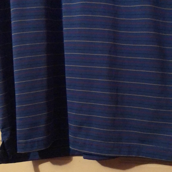 Greg Norman Blue Red Yellow Black Striped Golf Jersey Knit Polo Mens Large L - Picture 6 of 12
